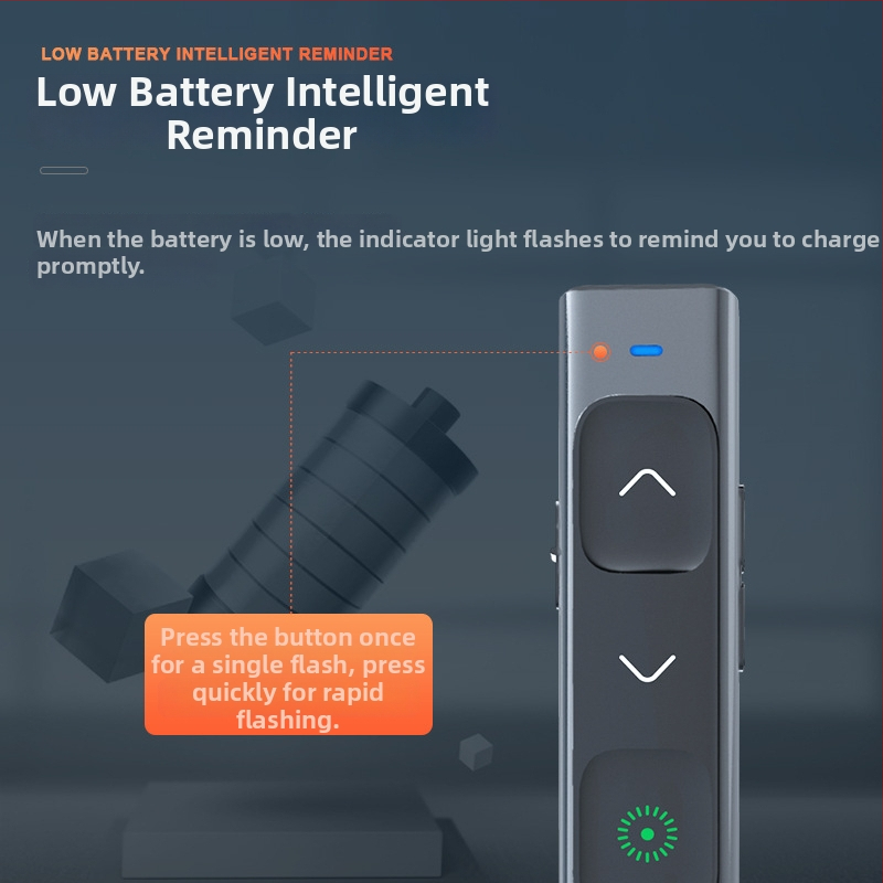 Laser pero za prebacivanje stranica s LCD zaslonom, dvostruki vrh, USB plug‑and‑play, zelena svjetlost za PPT