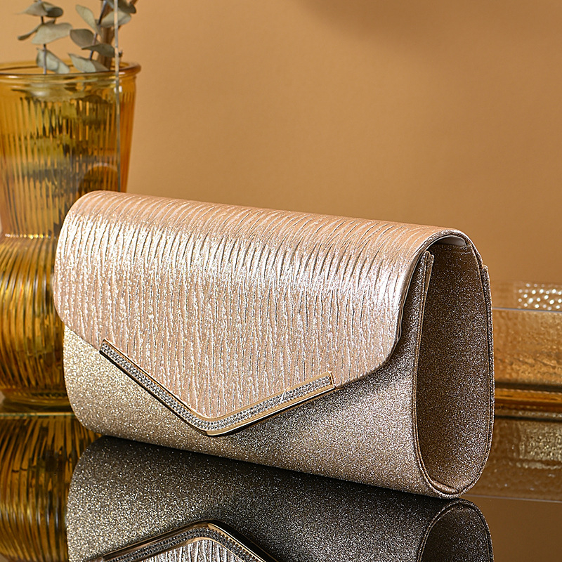 Elegentna ženska večernja torbica, plisirana clutch torbica i crossbody torbica za večernje haljine
