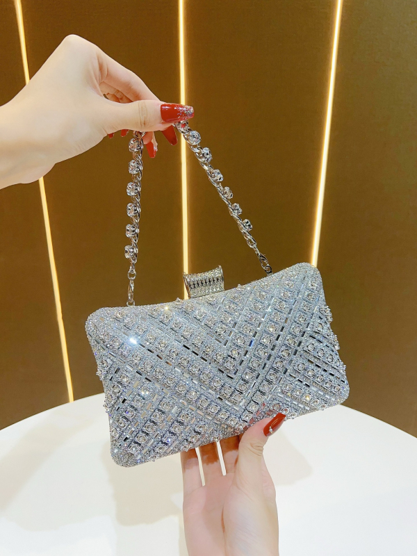 Prilagođena ženska večernja torbica preko ramena za zabave i vjenčanja, elegantni kristalni klutch
