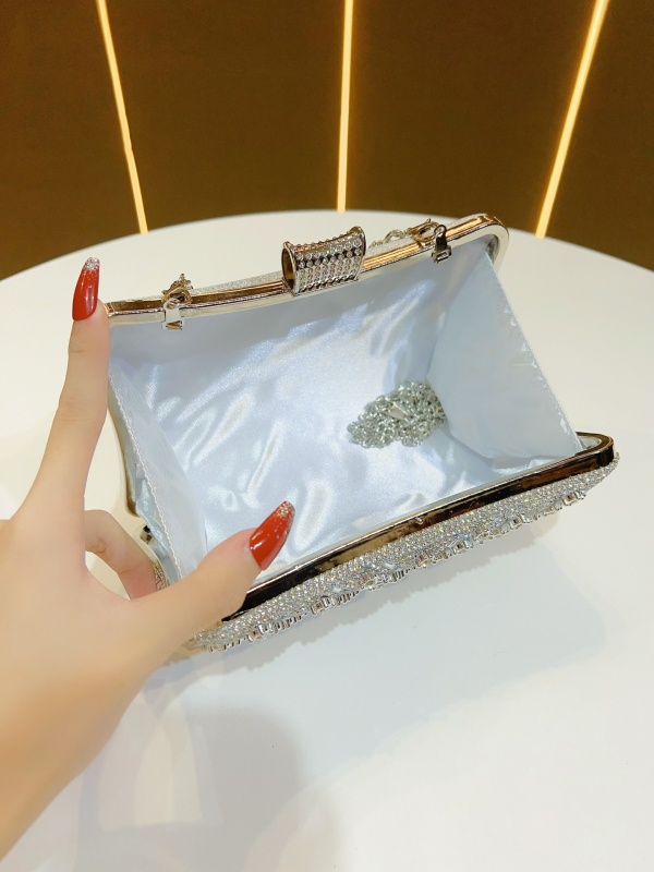 Prilagođena ženska večernja torbica preko ramena za zabave i vjenčanja, elegantni kristalni klutch