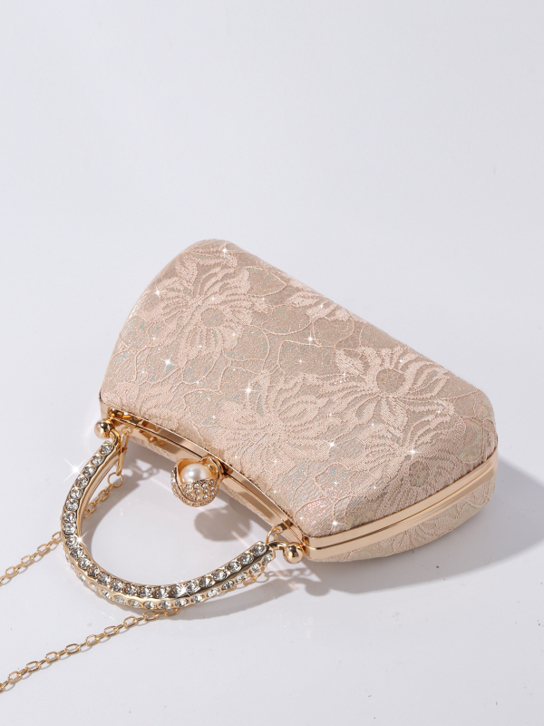 Nova večernja clutch torbica s izvezenom čipkom, ženski stil literarno-nacionalnog karaktera; može se nositi u ruci ili preko ramena