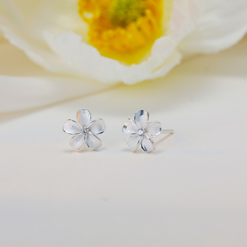 Gardenija minđuše, 925 sterling srebra, diskretan cvjetni dizajn, Mori stil za žene