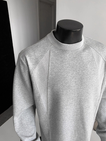 2025 Férfi pulóver zipzárral, őszi Hong Kong-stílus, dekonstruált patchwork, laza oversize szabás, 8XL, hosszú ujjú, gallér nélküli, kerek nyak, 96% poliészter