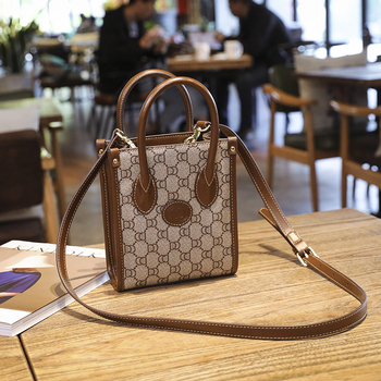 Geantă mică crossbody din PVC, mini tote, stil retro, pentru partituri muzicale, vară