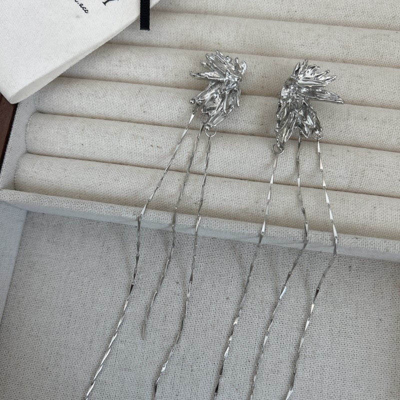 Clipsuri pentru urechi lungi, cu ciucuri în formă de fluture, fără piercing, bijuterii elegante pentru femei