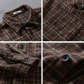 Muška karirana košulja za jesen-zimu, slobodnog kroja, dugi rukavi, ležerni stil 9907