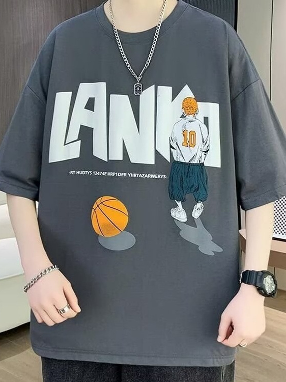 Tricou pentru băieți adolescenți, 12–15 ani, mâneci scurte, croială lejeră, guler rotund, vară, poliester respirabil