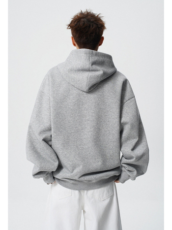 Amerikai stílusú nehéz zip Hoodie férfiaknak, dekonstrukciós dizájn, kapucnival, boxy rövid fazon
