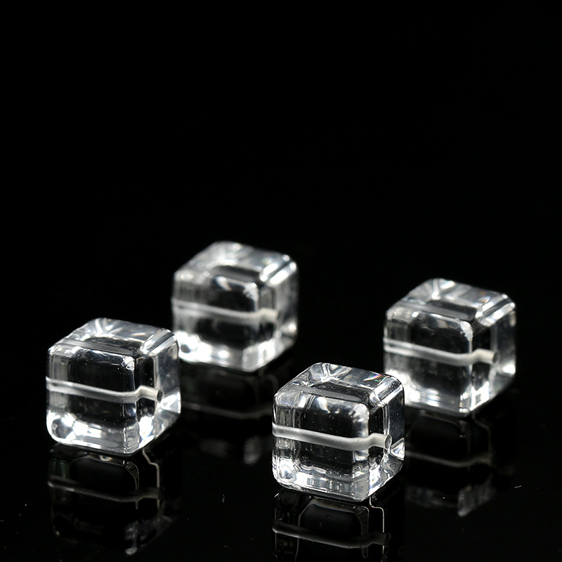 Prirodne bijele kristalne kubične perle, 10 mm, labave perle za DIY nakit