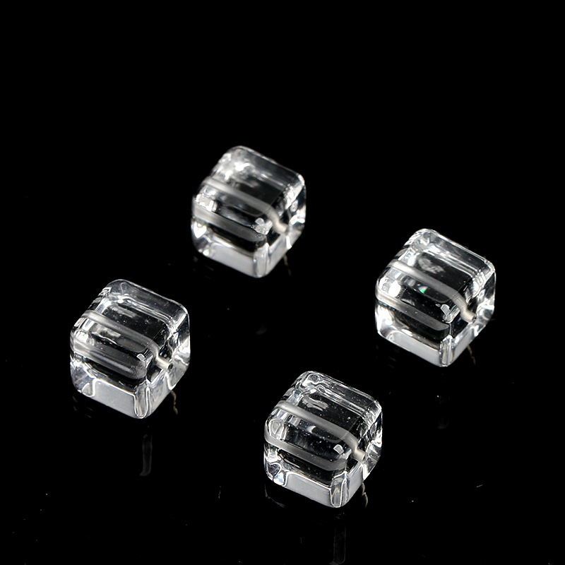 Prirodne bijele kristalne kubične perle, 10 mm, labave perle za DIY nakit