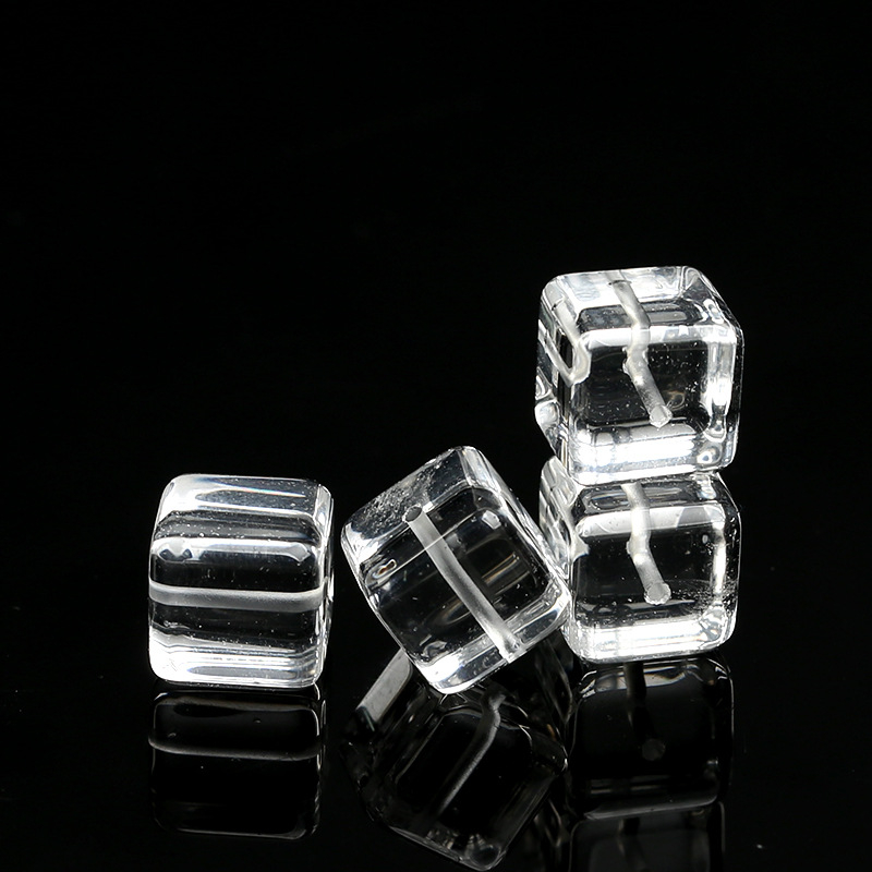 Prirodne bijele kristalne kubične perle, 10 mm, labave perle za DIY nakit