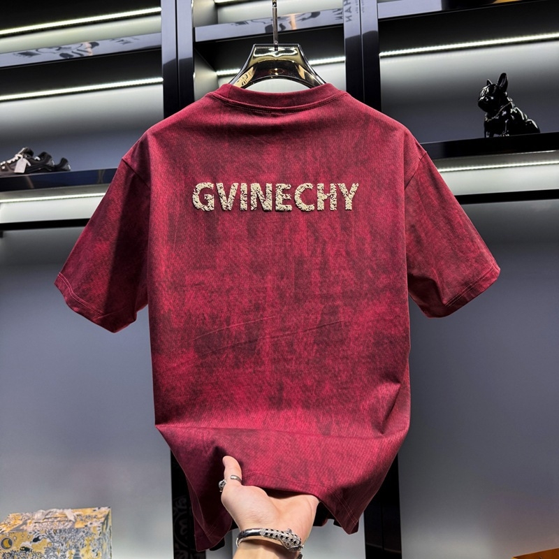 2025 nyár férfiaknak, amerikai stílusú póló betűs mintával, tie-dye, kerek nyakú, rövid ujjú