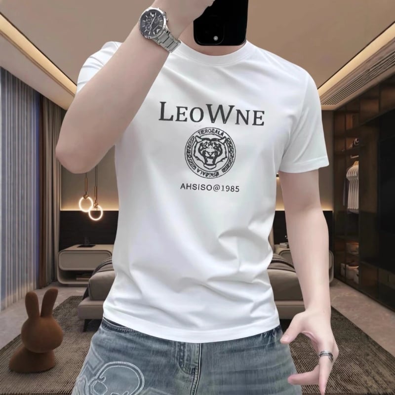 Muški ljetni T‑shirt kratkih rukava s okruglim izrezom, opuštenog kroja, velike veličine, pamuk-smjesa, karikatura tiska, kreativan i zabavan dizajn, moderan top, 2025