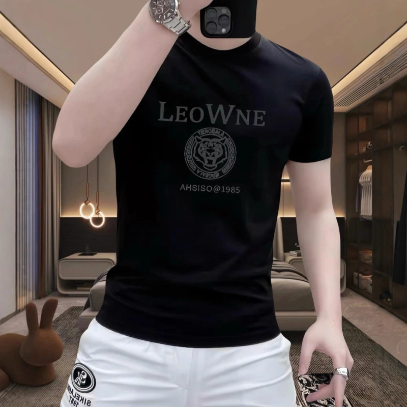 Muški ljetni T‑shirt kratkih rukava s okruglim izrezom, opuštenog kroja, velike veličine, pamuk-smjesa, karikatura tiska, kreativan i zabavan dizajn, moderan top, 2025