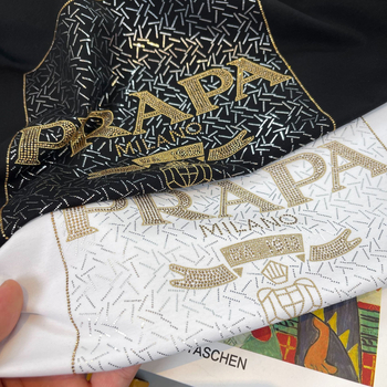 Europski inspiriran muški ljetni T‑shirt s natpisima i kristalima, pamuk–ice silk miješavina, slim fit, okrugli izrez, kratki rukavi, osnovni komad