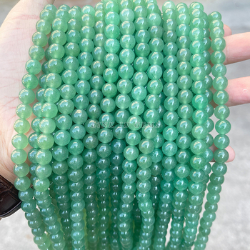 Jingde Nakit Zelene aventurin chalcedon okrugle perle za DIY narukvicu – slobodne perle, komponente za narukvicu, poluproizvodi