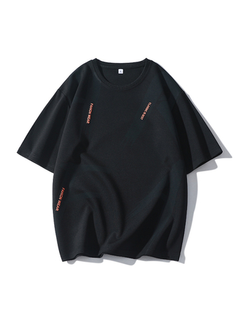Muški T-shirt s printom, širokog kroja, kratkih rukava, okrugli izrez, spuštena ramena, velika veličina, ljeto