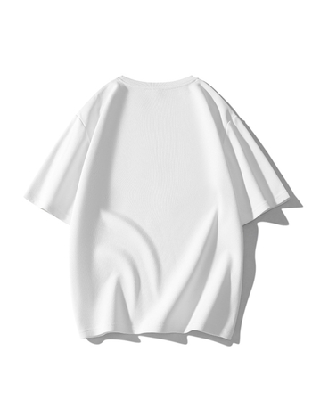 Muški T-shirt s printom, širokog kroja, kratkih rukava, okrugli izrez, spuštena ramena, velika veličina, ljeto