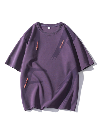 Muški T-shirt s printom, širokog kroja, kratkih rukava, okrugli izrez, spuštena ramena, velika veličina, ljeto