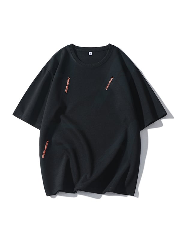 Muški T-shirt s printom, širokog kroja, kratkih rukava, okrugli izrez, spuštena ramena, velika veličina, ljeto