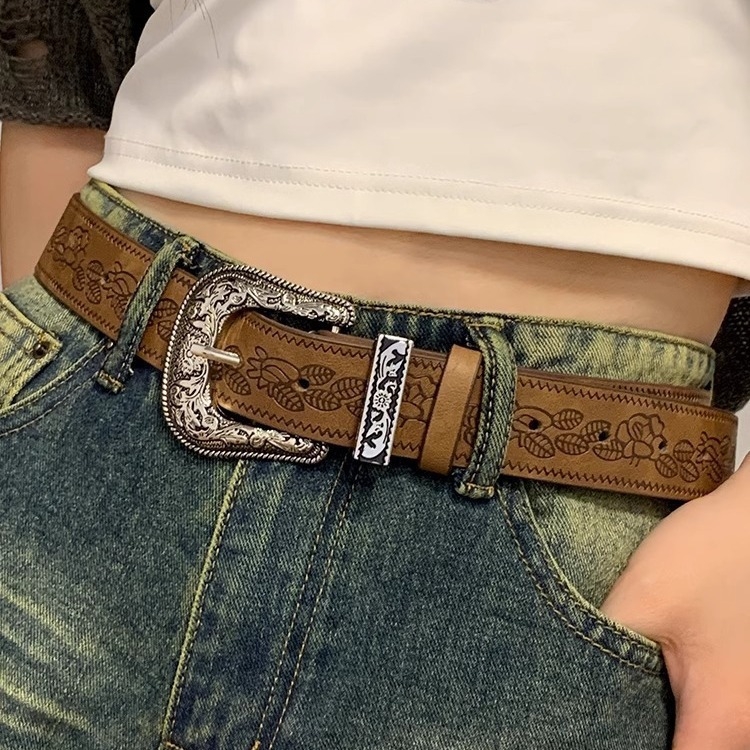 Ženski široki pojas od PU kože s glatkom kopčom, širina 2–4 cm, američki retro stil, svestran.