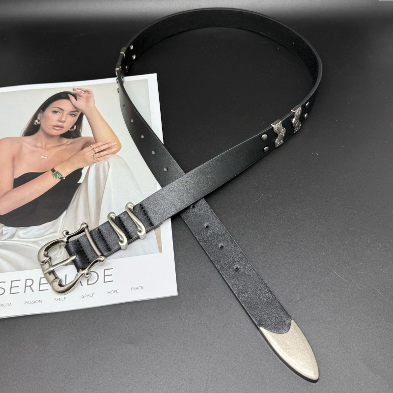 Unisex PU pojas s motivom irisnog cvijeta i Kendo motiva, zapadni stil mode, minimalistički pojas za traperice