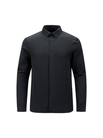 Muška polo majica od soft-shell materijala, jednobojna, poslovno-putnički stil, dugi rukav, s ispisanim logom