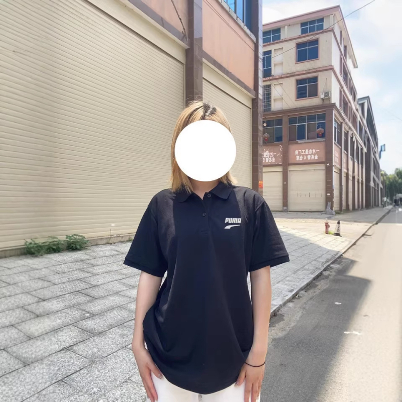 Férfi polo rövid ujjú, fordított gallér, laza szabás, pamut piqué, nyári casual felső