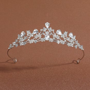Coroană de mireasă pentru nunți, stil de prințesă — accesorii pentru păr, diademă pentru copii, ideale pentru zile de naștere și majorat