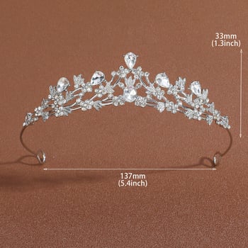 Coroană de mireasă pentru nunți, stil de prințesă — accesorii pentru păr, diademă pentru copii, ideale pentru zile de naștere și majorat