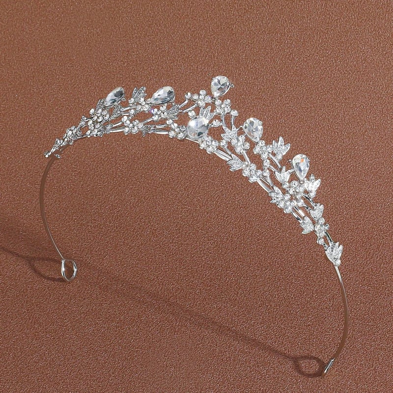 Coroană de mireasă pentru nunți, stil de prințesă — accesorii pentru păr, diademă pentru copii, ideale pentru zile de naștere și majorat