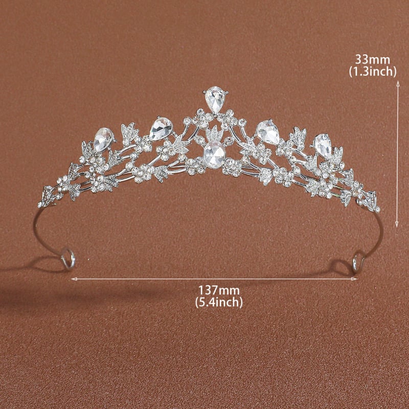 Coroană de mireasă pentru nunți, stil de prințesă — accesorii pentru păr, diademă pentru copii, ideale pentru zile de naștere și majorat