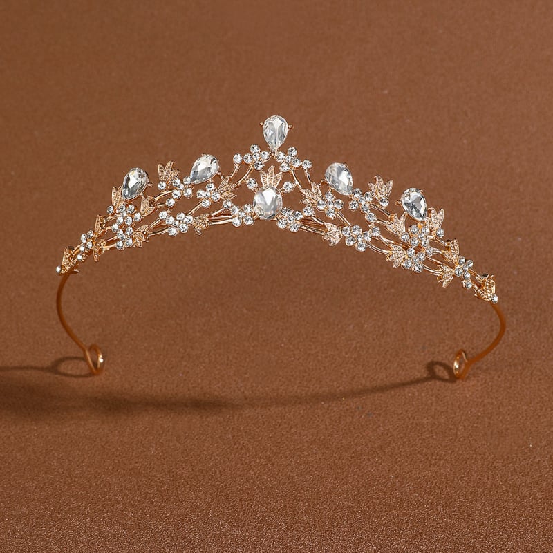 Coroană de mireasă pentru nunți, stil de prințesă — accesorii pentru păr, diademă pentru copii, ideale pentru zile de naștere și majorat