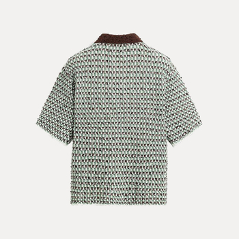 Muško polo majica s jacquard uzorkom, slobodan kroj, kratki rukavi, 7140407, proljeće 2026