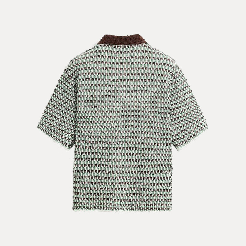 Muško polo majica s jacquard uzorkom, slobodan kroj, kratki rukavi, 7140407, proljeće 2026