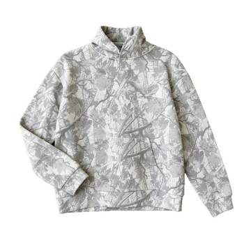 Prilagođeni zimski set s camouflage uzorkom i flece podstavom: kapuljača, jakna, hlače i šortsevi – unisex