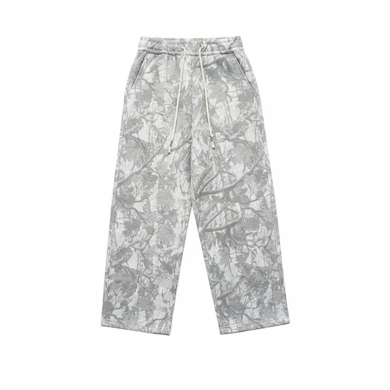 Prilagođeni zimski set s camouflage uzorkom i flece podstavom: kapuljača, jakna, hlače i šortsevi – unisex