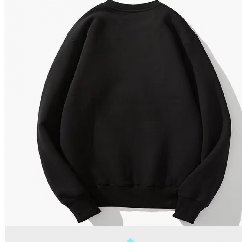 Férfi báránygyapjú fleece-béléssel készült pulóver, kerek nyakú, hosszú ujjú, téli mindennapi felső