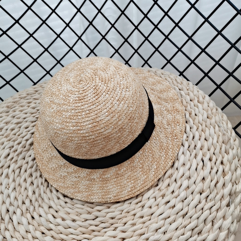 Pălărie de paie pentru copii, stil pescar pentru primăvară-vară, unisex, margine lată, vârsta 1–8 ani