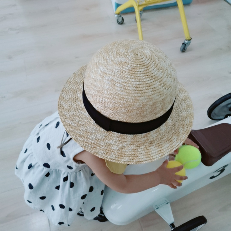 Pălărie de paie pentru copii, stil pescar pentru primăvară-vară, unisex, margine lată, vârsta 1–8 ani