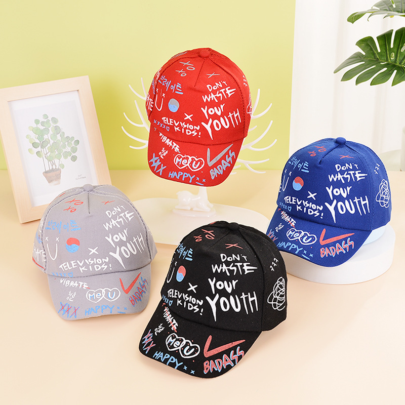 Șapcă de vară pentru copii, cu cozoroc, stil coreean, baseball cu protecție UV, design drăguț desen animat, pentru 4-6 ani