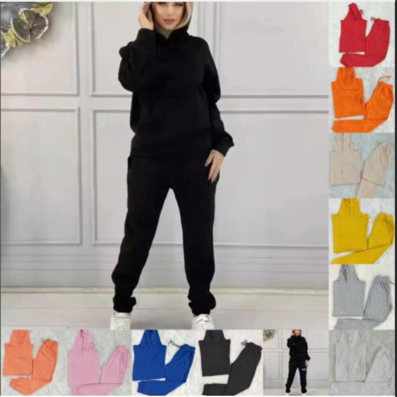 Ženski udoban hoodie s kapuljom za jesen/zimu, dugih rukava, casual stil, dvodijelni set