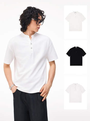 Polo majica u stilu Old Money, V-izrez, kratki rukav, jednobojna, proljeće-ljeto 2026, unisex, casual top