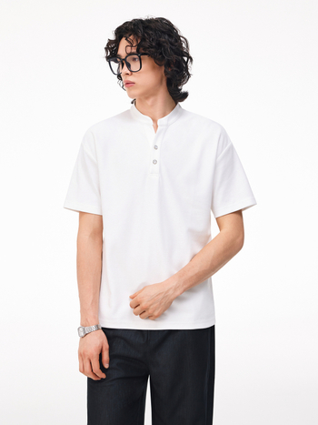 Polo majica u stilu Old Money, V-izrez, kratki rukav, jednobojna, proljeće-ljeto 2026, unisex, casual top