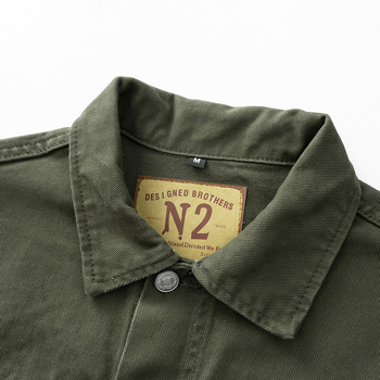 Vintage utcai denimdzseki japán stílusú hatásokkal, fehér, férfiaknak, divat