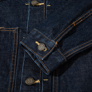 15 oz teška američka vintage selvedge denim jakna s crvenim rubom, vrhunska izrada, standardni rameni kroj, muška jakna u trendu