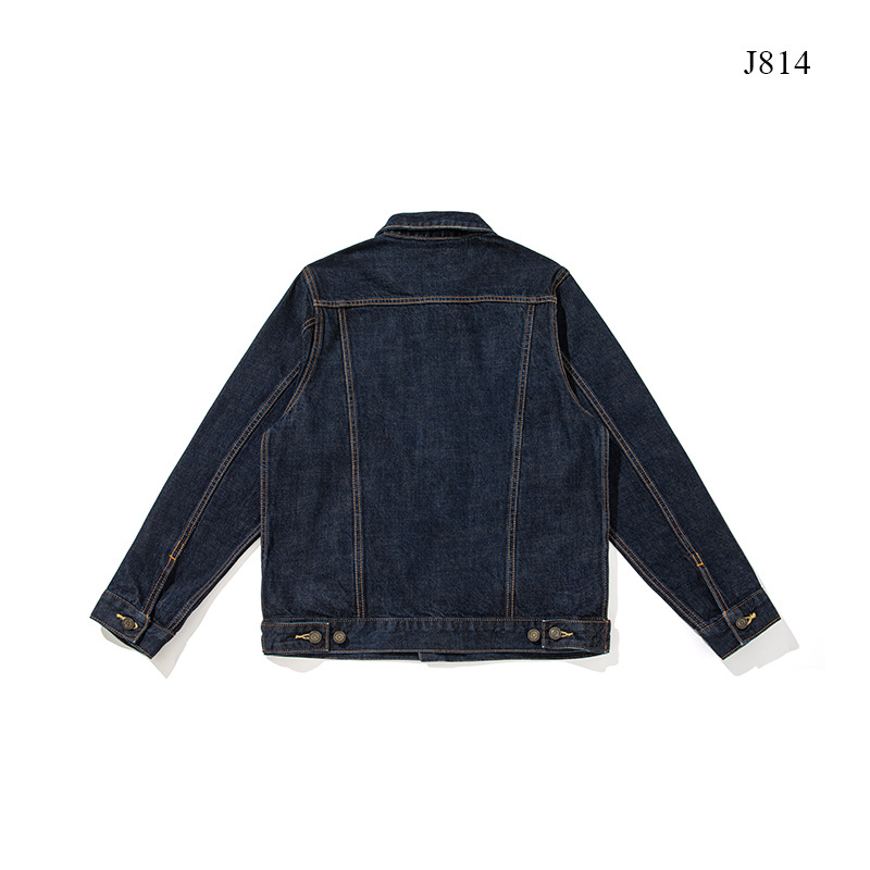 15 oz teška američka vintage selvedge denim jakna s crvenim rubom, vrhunska izrada, standardni rameni kroj, muška jakna u trendu