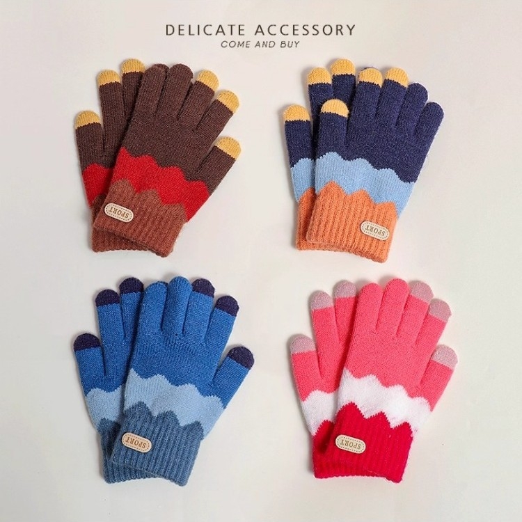 Dječje rukavice s pet prstiju, toplo fleec podstava, za dječake i djevojčice