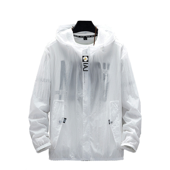 Tricou unisex pentru protecție solară – vară, ultra-subțire, respirabil, cu glugă, imprimeu cu plante, amestec din nailon, stil stradal