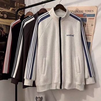Geacă sport personalizată pentru bărbați, croială lejeră primăvară-toamnă, jachetă baseball versatil în stil cardigan